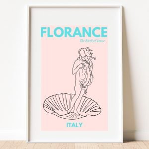 Preppy Florance Italy Travel Poster