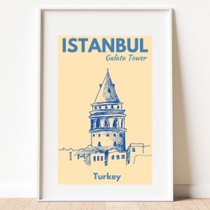 Preppy Istanbul Turkey Travel Poster