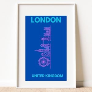 Preppy London Travel Poster