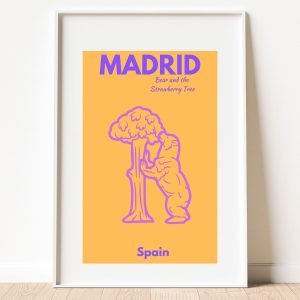 Preppy Madrid Spain Travel Poster