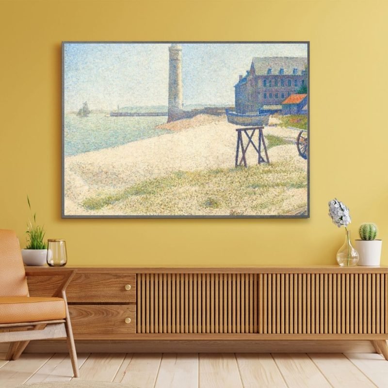 The Lighthouse at Honfleur Georges Seurat Art Print framed