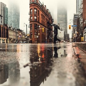 Toronto Flatiron Reflections Poster