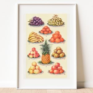 Vintage Dessert Fruit Art Print
