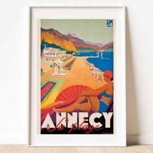 Vintage France Annecy Travel Poster 1935