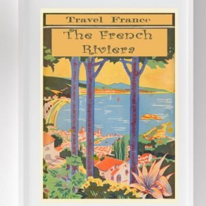Vintage France Riviera Travel Poster
