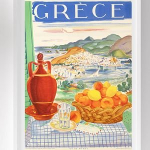 Vintage Greece Poros Travel Poster 1948