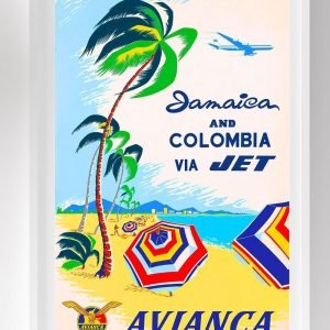 Vintage Jamaica Travel Poster 1961