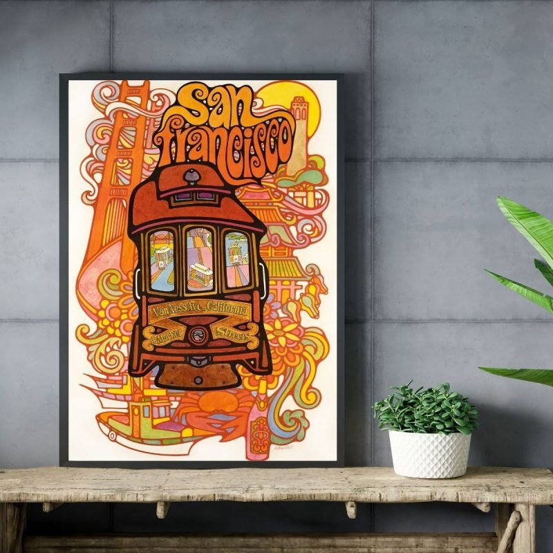 Vintage San Francisco Travel Poster 1969 print