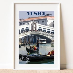Vintage Venice Italy Travel Poster