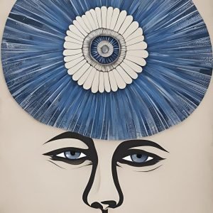 Woman Face and Third Eye Print