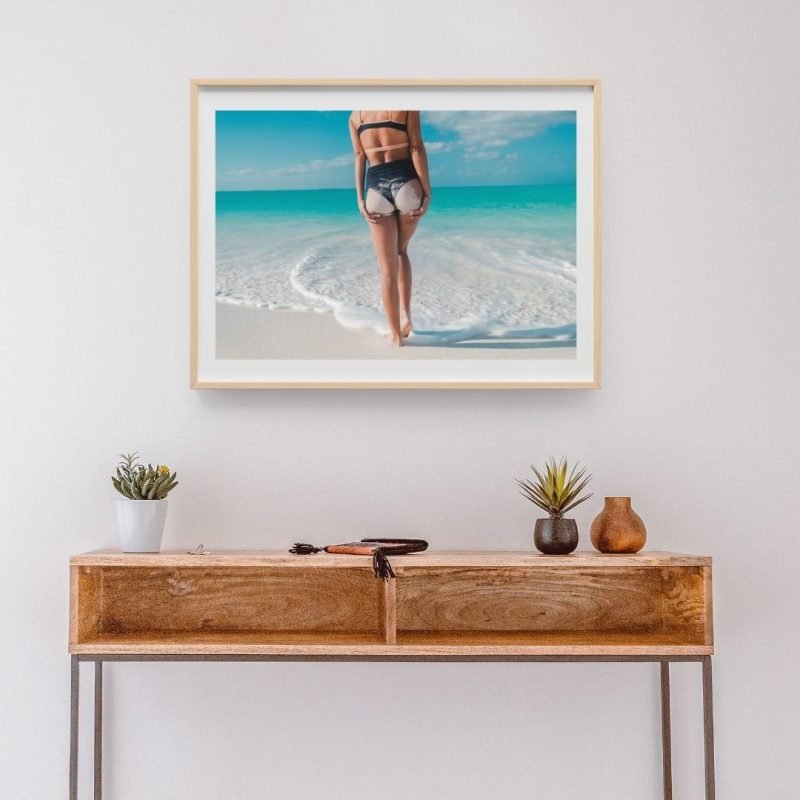 Woman in Beach Poster wall art