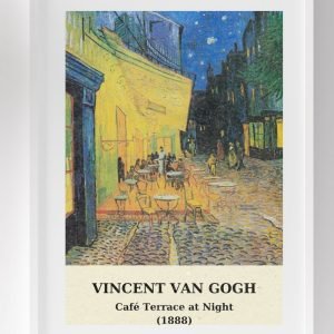 van gogh cafe terrace at night print poster