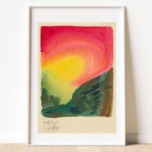 Abstract Sunset Forest and Mountain Landscape Art Print Karl Wiener