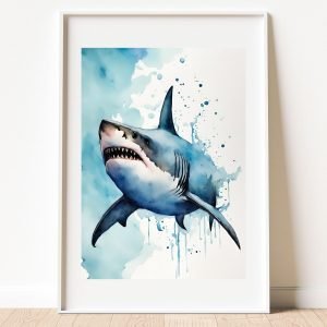 Blue Shark Art Print