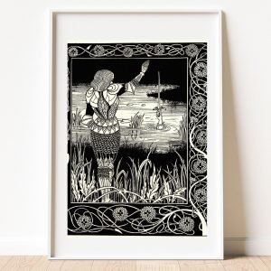 Excalibur Sword in the Lake Art Print Aubrey Vincent Beardsley