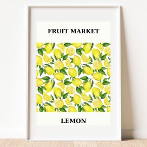 Fruit Market Lemon Poster