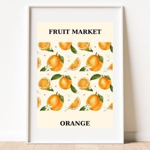 Fruit Market Orange Poster