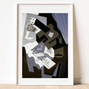 Guitar Book and Newspaper Juan Gris Art Print
