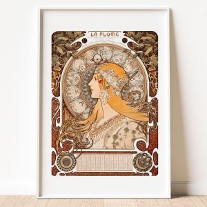 La Plume Zodiaque Poster Alphonse Mucha