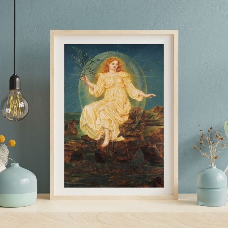 Lux in Tenebris Art Print Evelyn De Morgan framed