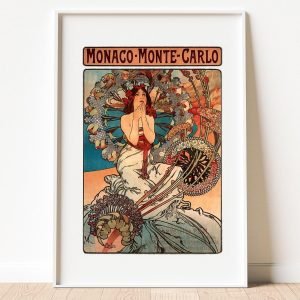 Monaco Monte Carlo Alphonse Mucha Poster