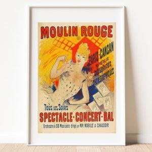 Moulin Rouge Old Concert Advertising Poster Jules Cheret