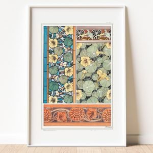 Nasturtium Floral Pattern Poster