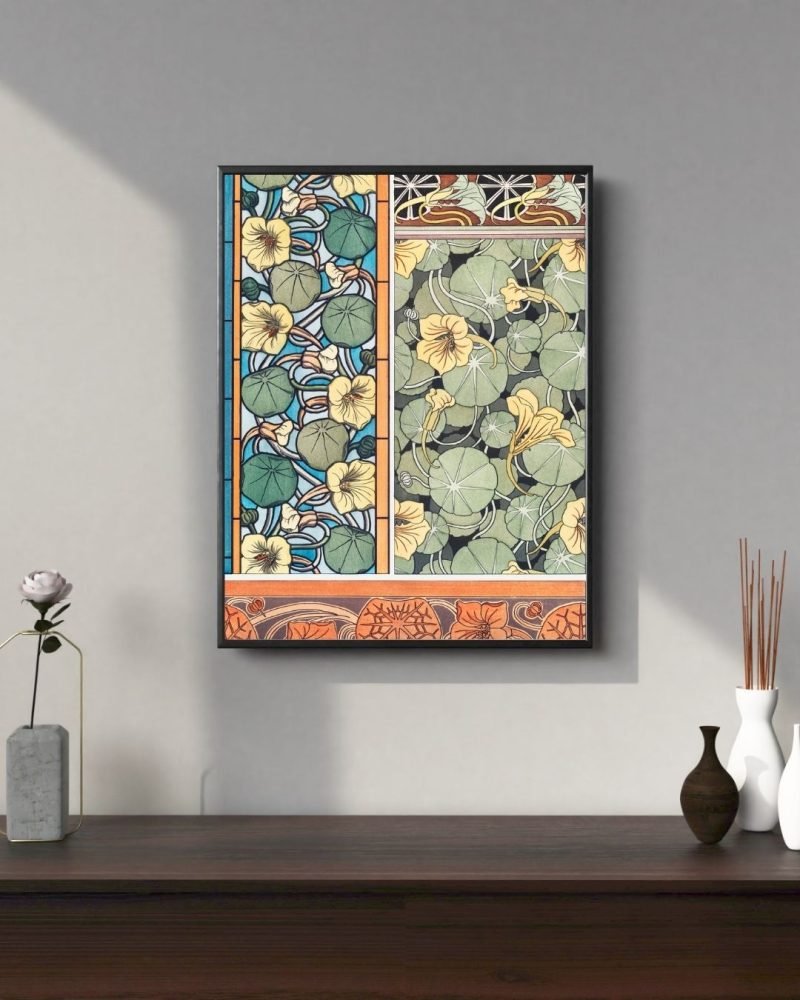 Nasturtium Floral Pattern Poster print