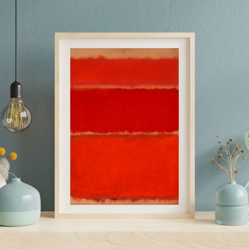 Red Orange Abstract framed Art Print Mark Rothko