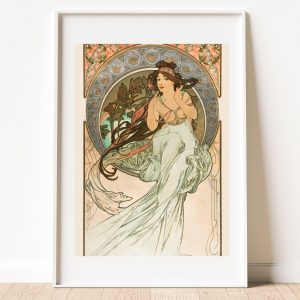 The Arts Music Alphonse Mucha Art Nouveau Poster