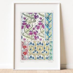 Thistle Floral Pattern Wall Art