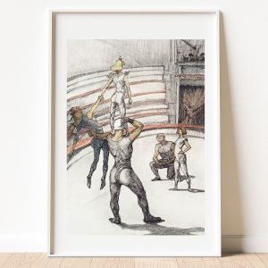 Travail de Tapis Circus Acrobat Art Print Toulouse Lautrec