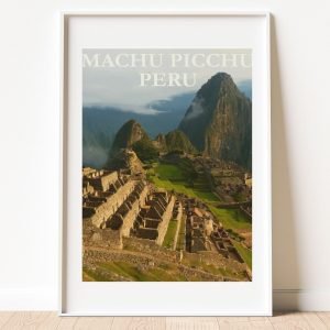 Vintage Peru Machu Picchu Travel Poster