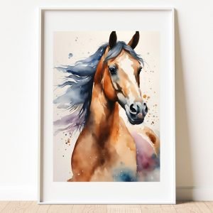 Watercolor Horse Art Print