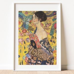 Woman with Fan Print Gustav Klimt