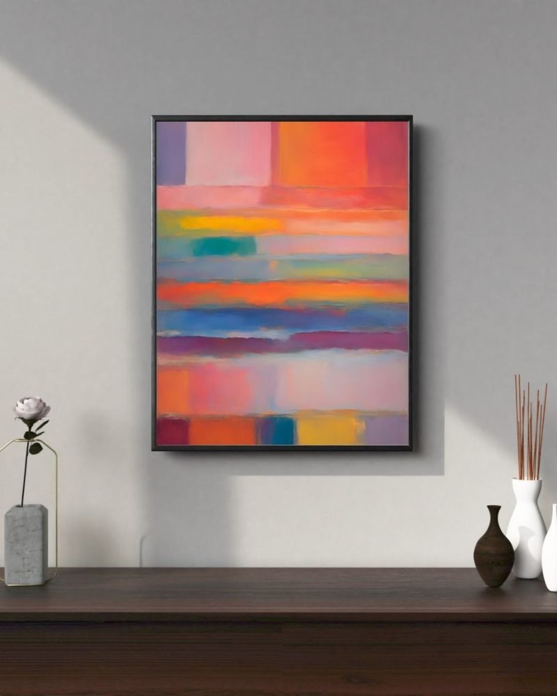 Abstract Art Rainbow Colors Canvas Print