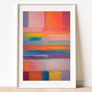 Abstract Art Rainbow Colors Print