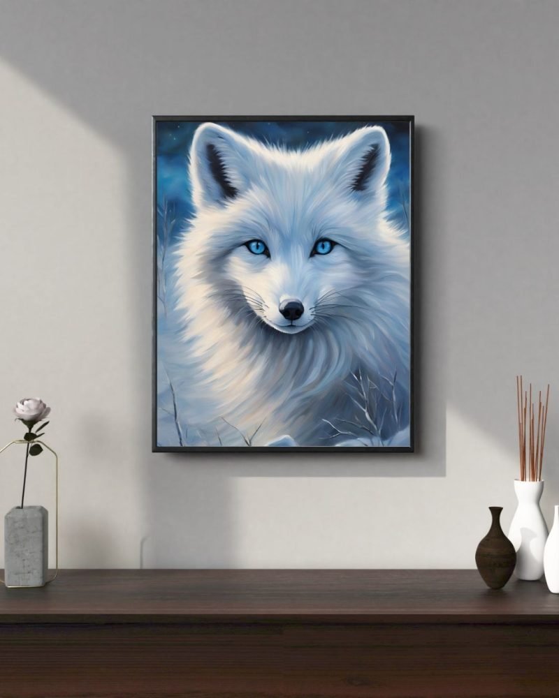 Arctic Fox Eyes canvas wall art print