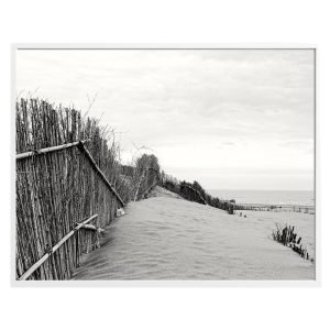 Black and White Beach Photography Print
