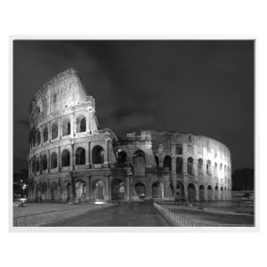 Black and White Colosseum Print Rome Italy