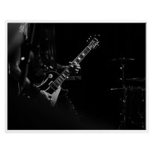 Black and White Guitarist Print