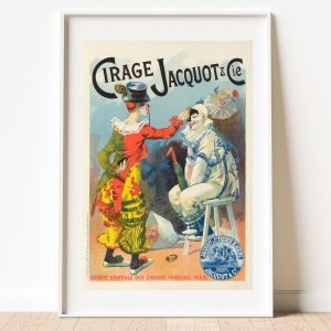 Cirage Jacquot Et Cie Vintage Circus Clown Art Print