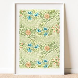 Larkspur Pattern Print William Morris wall art