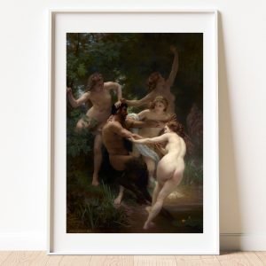 Nymphs and Satyr Print William Bouguereau