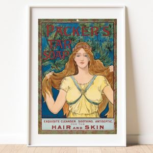 Packer's Tar Soap Vintage Art Nouveau Advertising Print