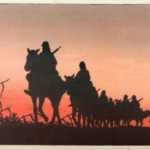 The Red Setting Sun Kawase Hasui