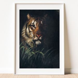 Tiger Head Painting Print Abbott Handerson Thayer
