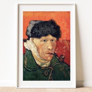 Vincent van Gogh Self Portrait with Bandaged Ear and Pipe Print