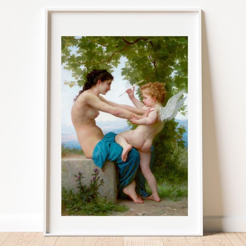 Young Girl Defending Herself Against Eros Print