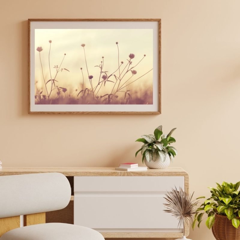 pink flowers in spring poster print